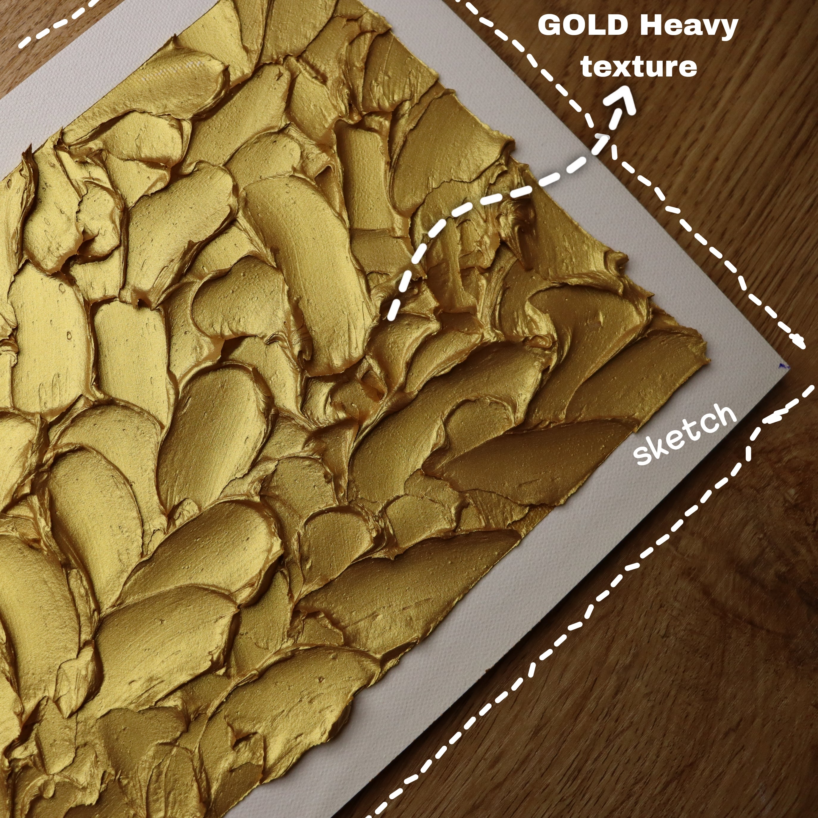 METALLIC GOLD HEAVY TEXTURE