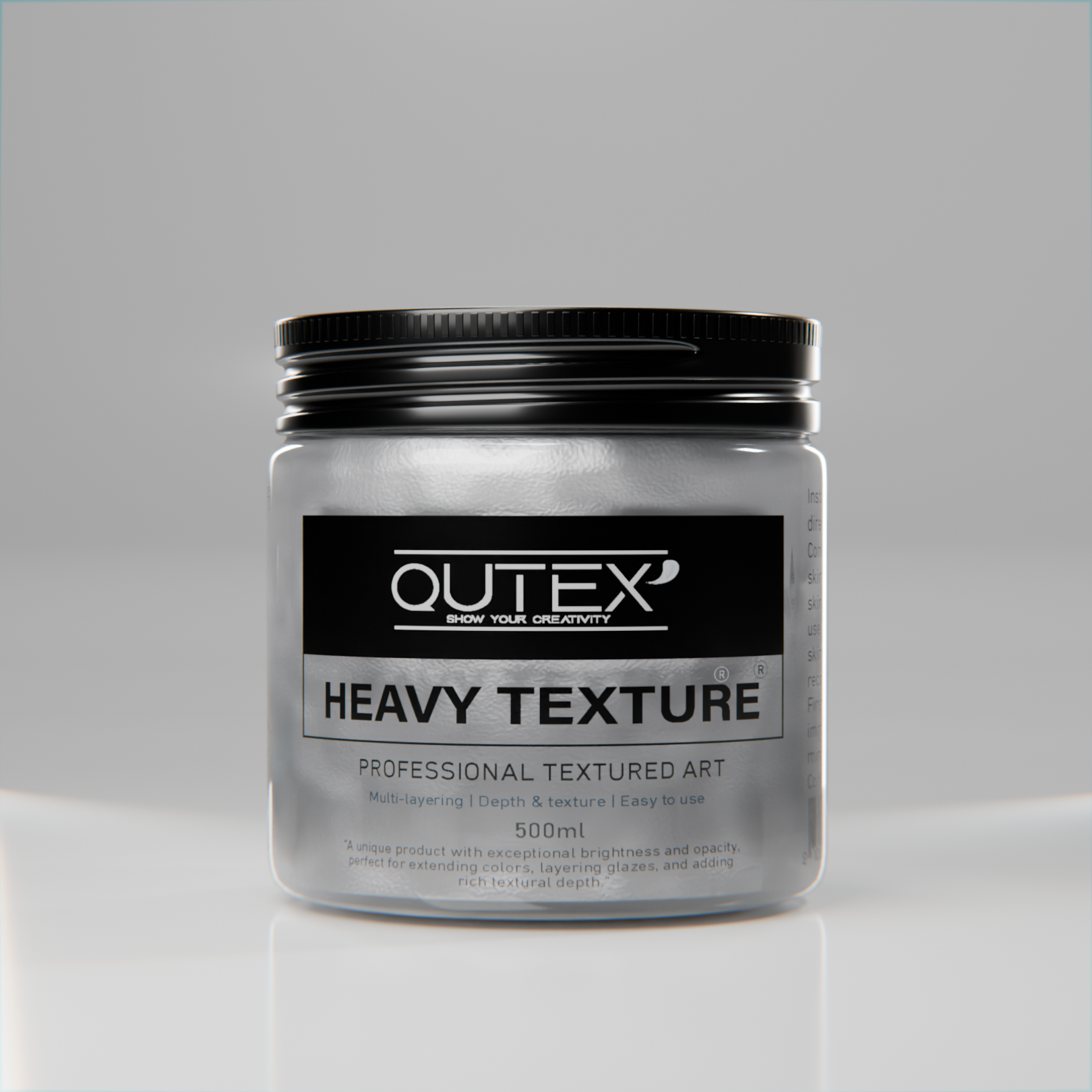 METALLIC SILVER HEAVY TEXTURE